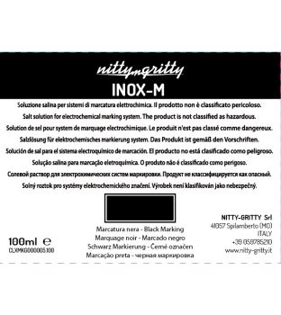 INOX M - AISI 300/DUPLEX - BLACK MARKING ELECTROLYTE - 1L